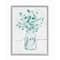 Stupell Industries Aqua Blue Plant Leaves In Joy Jar Framed Wall Art